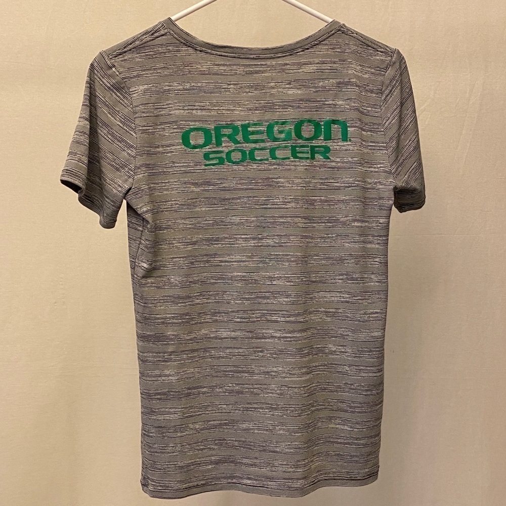 Nike Oregon Ducks Sz Large Womens V Neck Short Sleeve Top / Shirt, Black / White - Picture 2 of 7